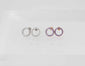 Circle Earrings Dainty Circle Stud Earrings Screw Back Earrings Open Circle Stud Earrings with CZ Crystals Dainty Circle Earrings